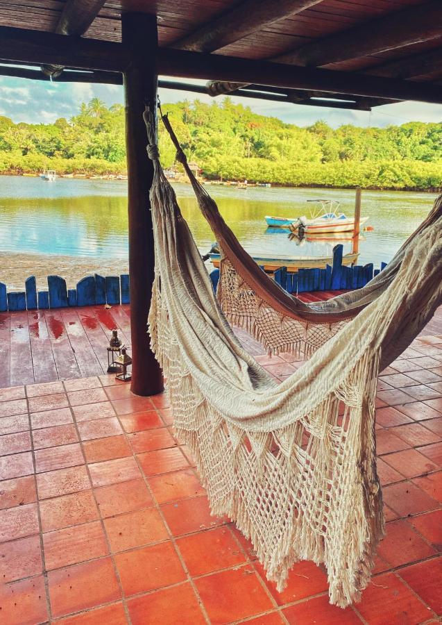 Casinha Azul na beira do Rio Caraíva Vila Exterior foto