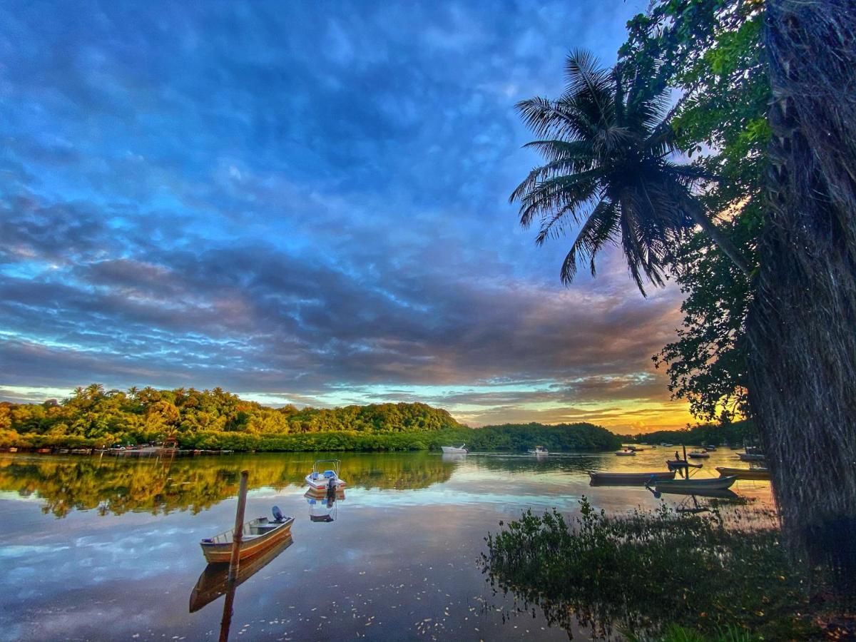 Casinha Azul na beira do Rio Caraíva Vila Exterior foto