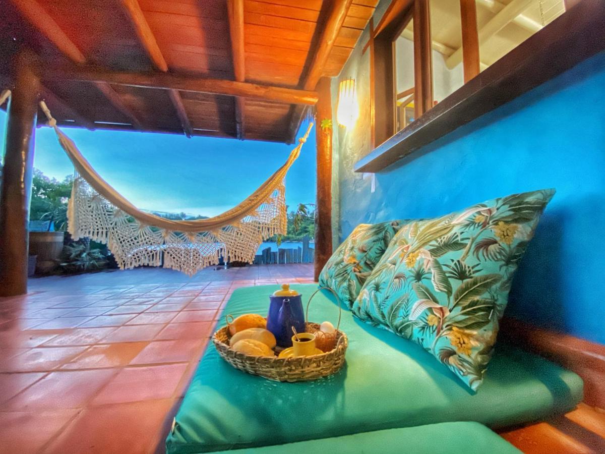 Casinha Azul na beira do Rio Caraíva Vila Exterior foto