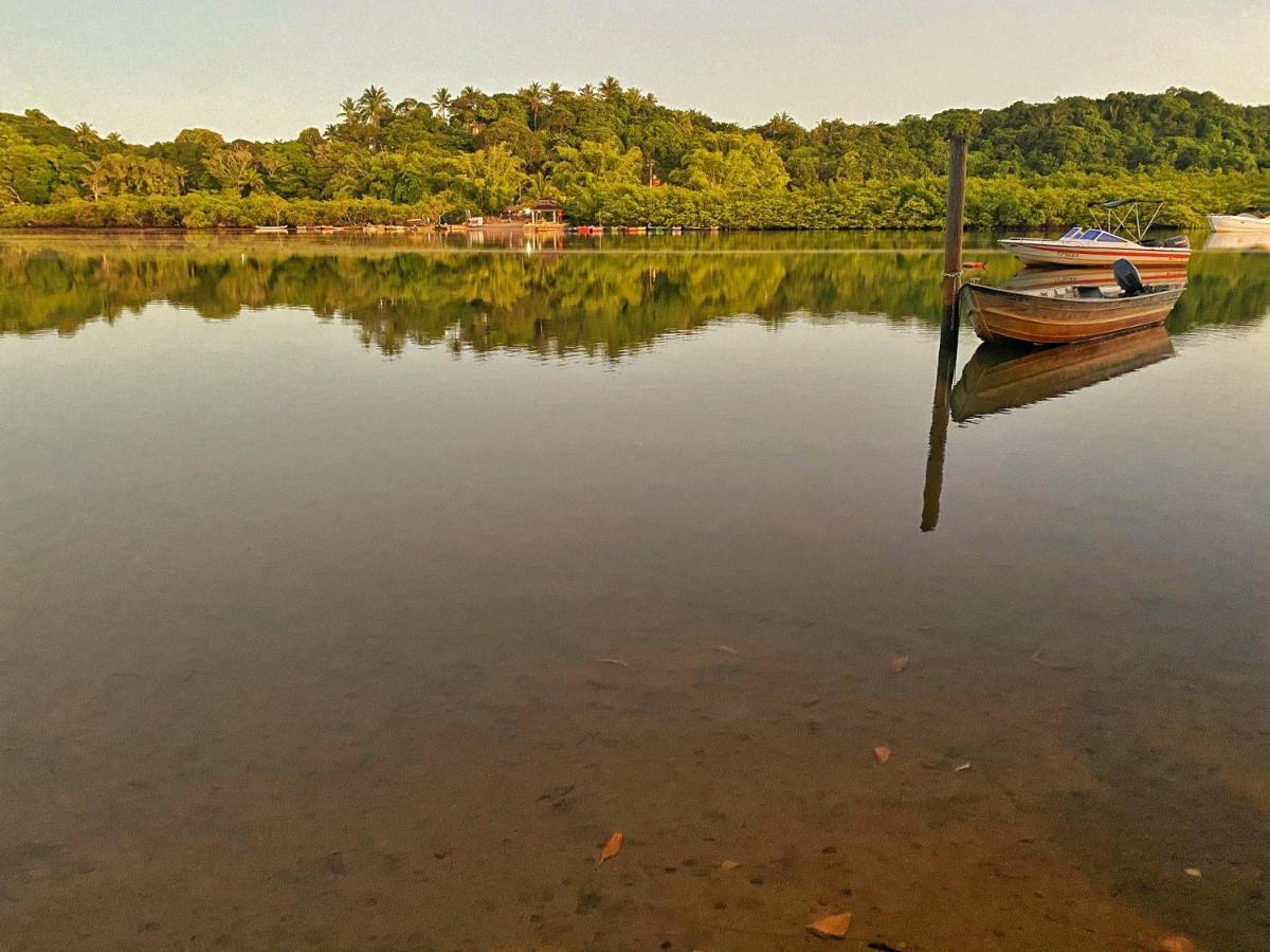 Casinha Azul na beira do Rio Caraíva Vila Exterior foto