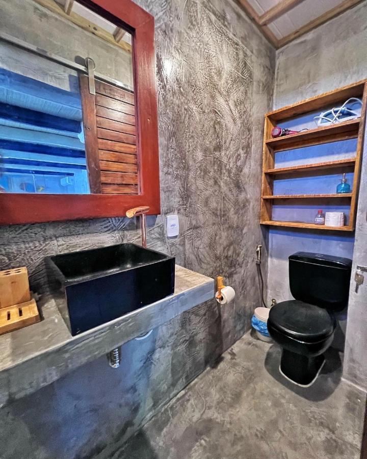 Casinha Azul na beira do Rio Caraíva Vila Exterior foto