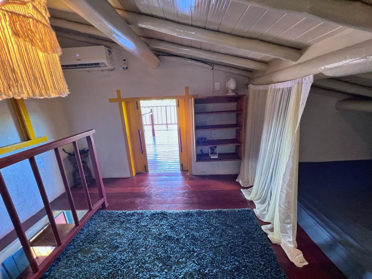 Casinha Azul na beira do Rio Caraíva Vila Exterior foto