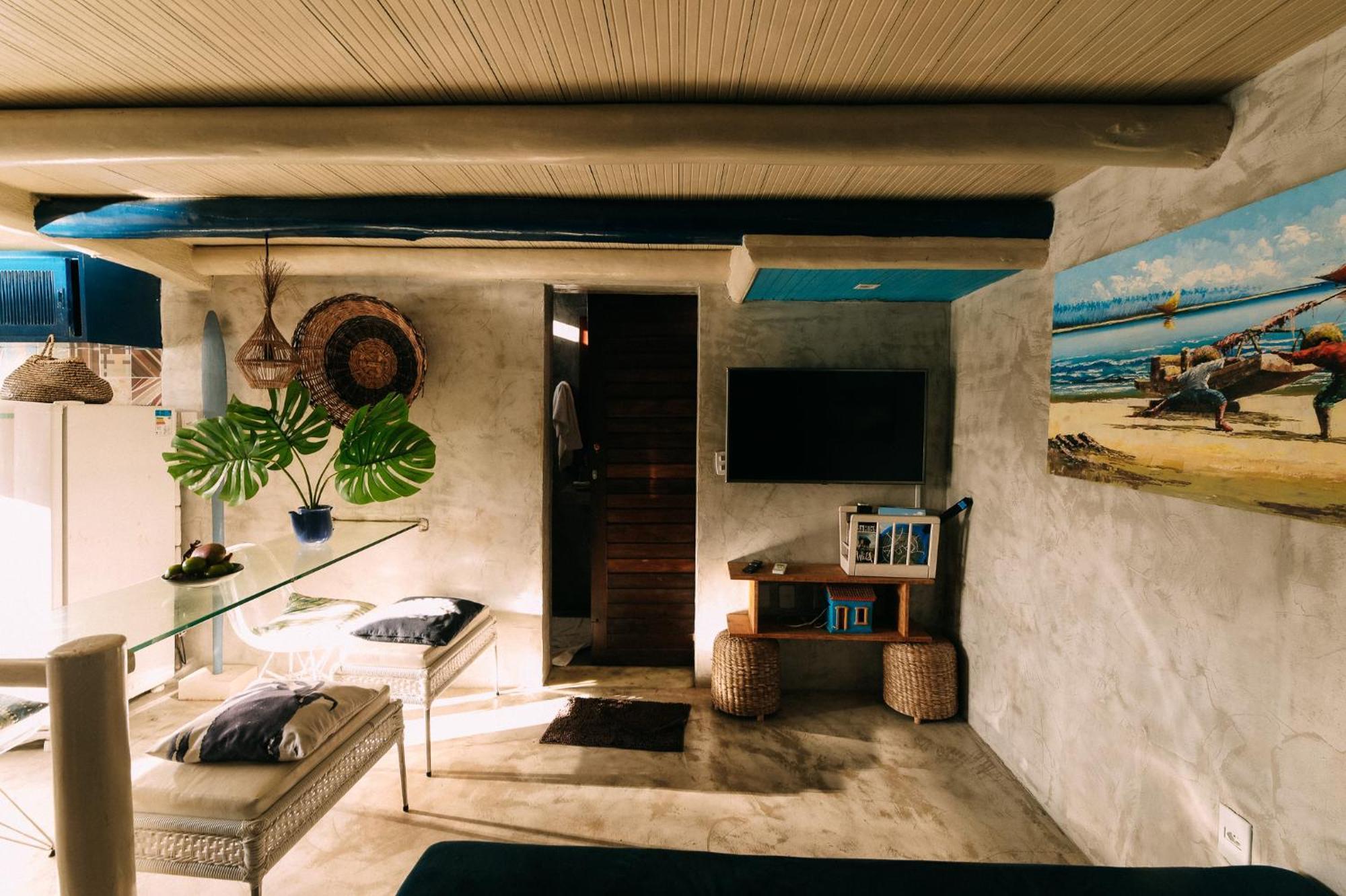 Casinha Azul na beira do Rio Caraíva Vila Exterior foto