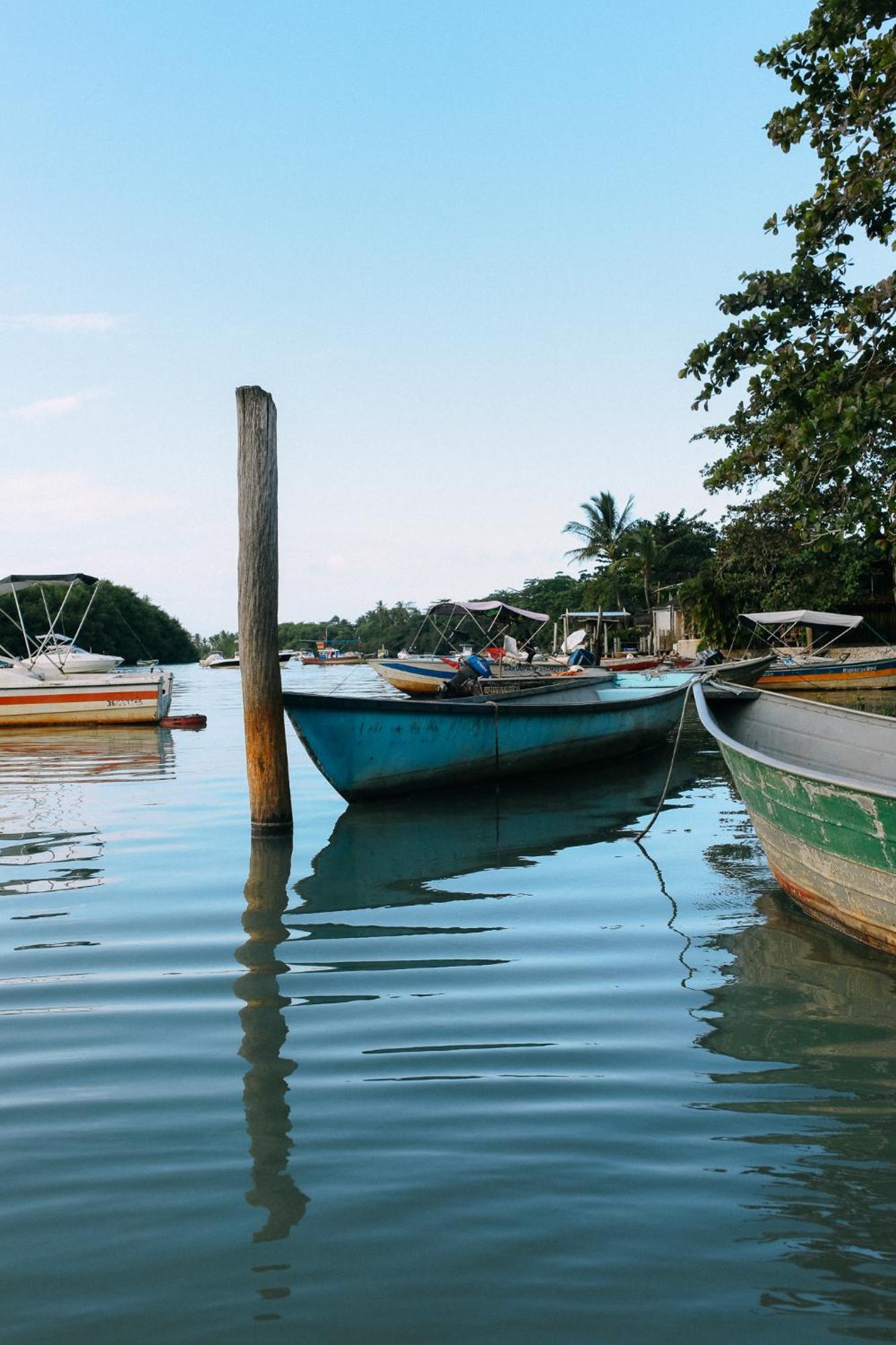 Casinha Azul na beira do Rio Caraíva Vila Exterior foto