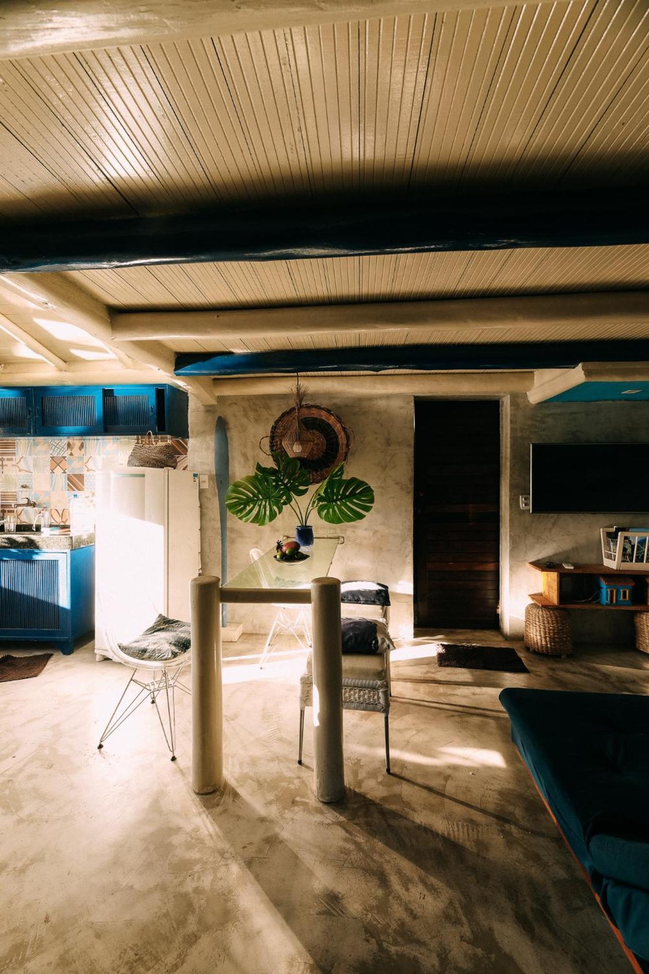 Casinha Azul na beira do Rio Caraíva Vila Exterior foto